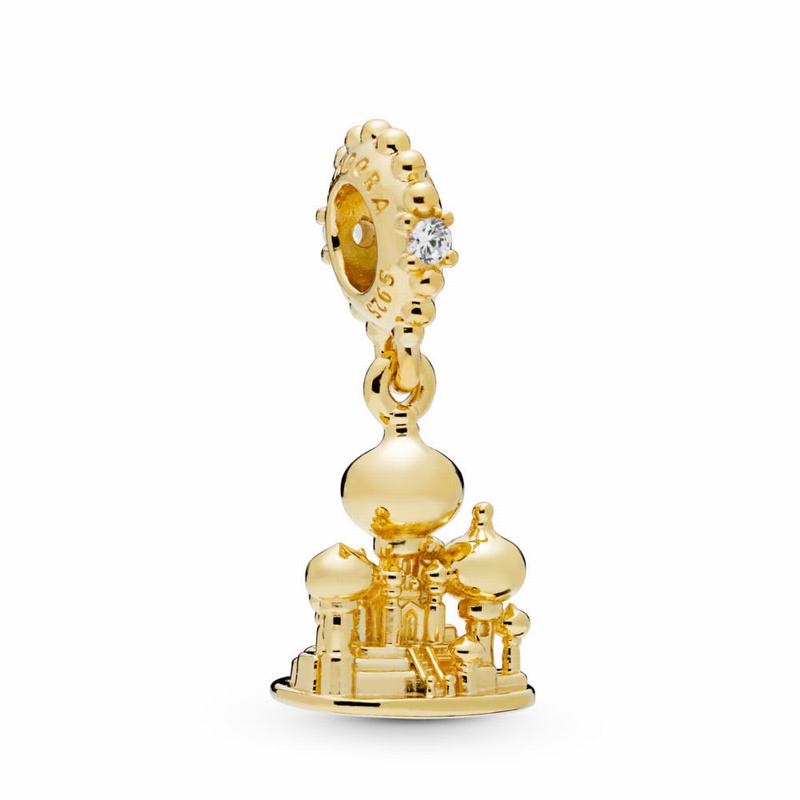 Pandora Australia Disney Agrabah Castle Dangle Charm - 18ct Gold Plated | YSVJXZ685